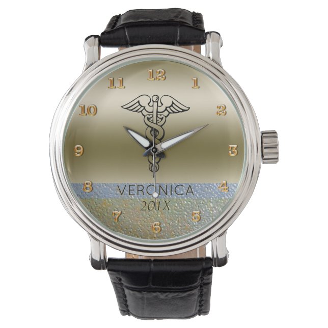 Symbol för medicinskt inducereus | Sjuksköterskor  Armbandsur (Framsida)