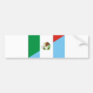symbol för mexico guatemala halvt flaggaland bildekal