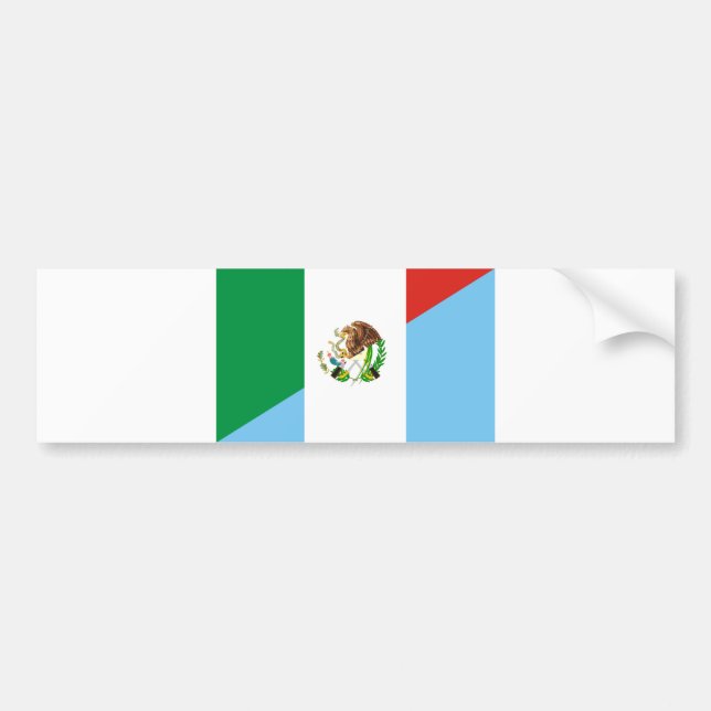 symbol för mexico guatemala halvt flaggaland bildekal (Framsidan)