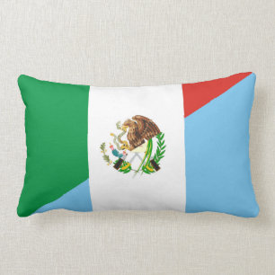 symbol för mexico guatemala halvt flaggaland lumbarkudde