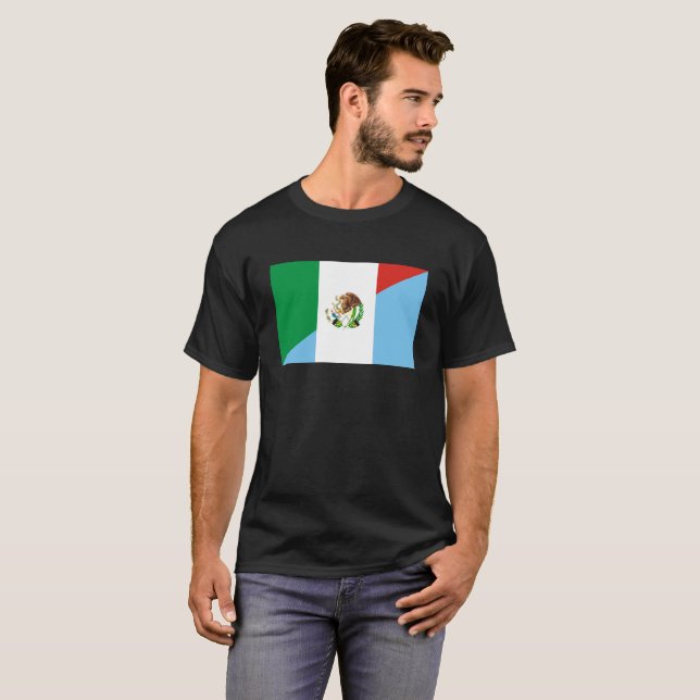 symbol för mexico guatemala halvt flaggaland tee (Hel framsida)
