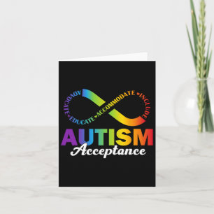 Symbol för mottaglighet för autism - oändlighet fö kort
