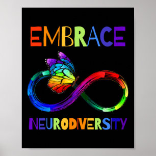 Symbol för mottaglighet för autism - oändlighet fö poster