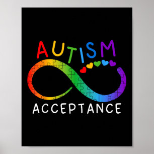 Symbol för mottaglighet för autism - oändlighet fö poster