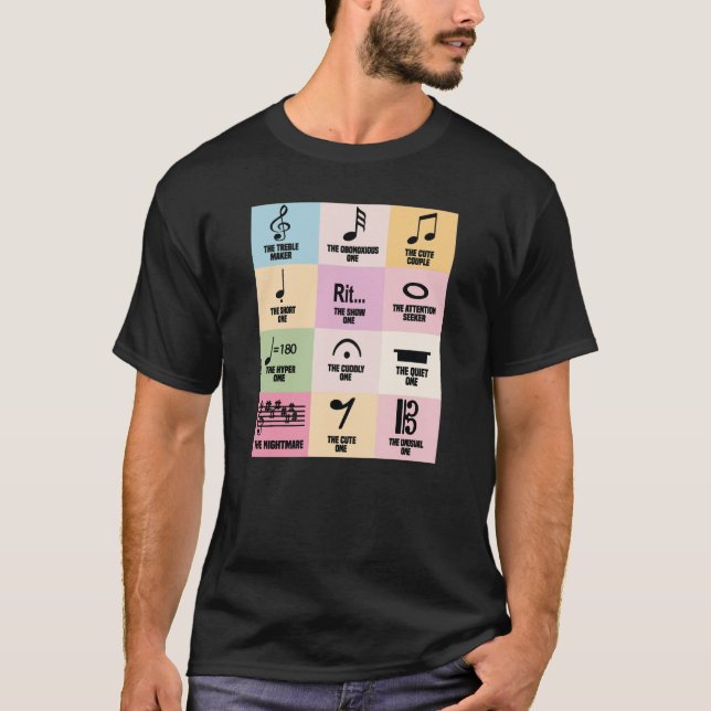 Symbol för musik noter Definition Funny Musik note T Shirt (Framsida)