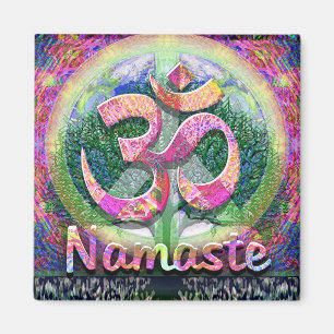 Symbol för Namaste livets trädfred Magnet