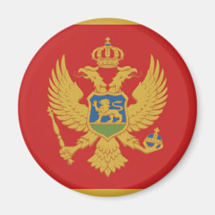 Symbol för nation för Montenegro landflagga Magnet