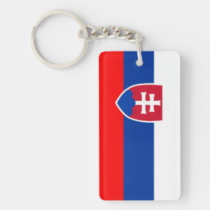 Symbol för nation för Slovakien landflagga spans Nyckelring