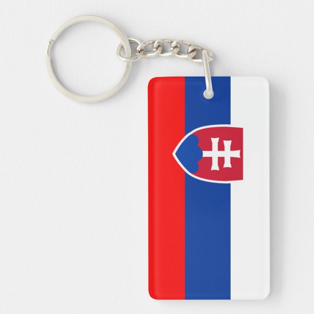 Symbol för nation för Slovakien landflagga spanskt Nyckelring (Framsidan)