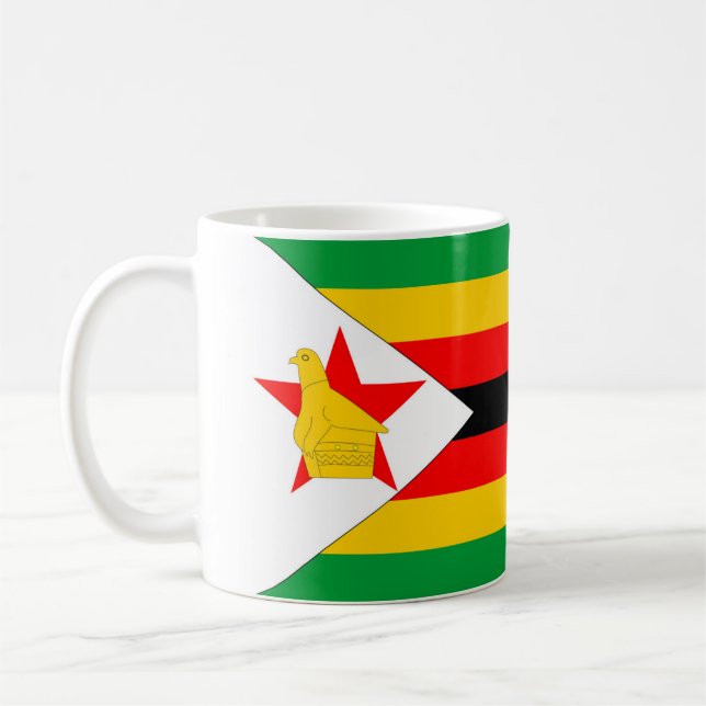 symbol för nation för zimbabwe landflagga kaffemugg (Vänster)