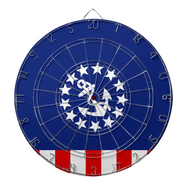 Symbol för Nautisk amerikansk Yacht Flagga Darttavla (Framsidan)