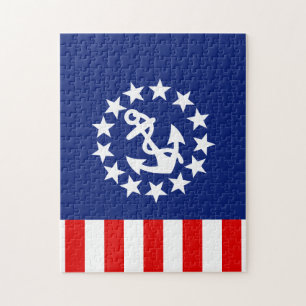 Symbol för Nautisk amerikansk Yacht Flagga Pussel