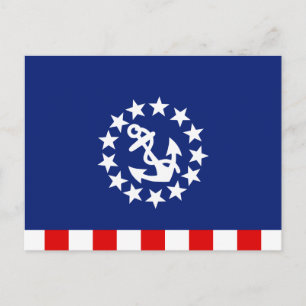 Symbol för Nautisk amerikansk Yacht Flagga Vykort