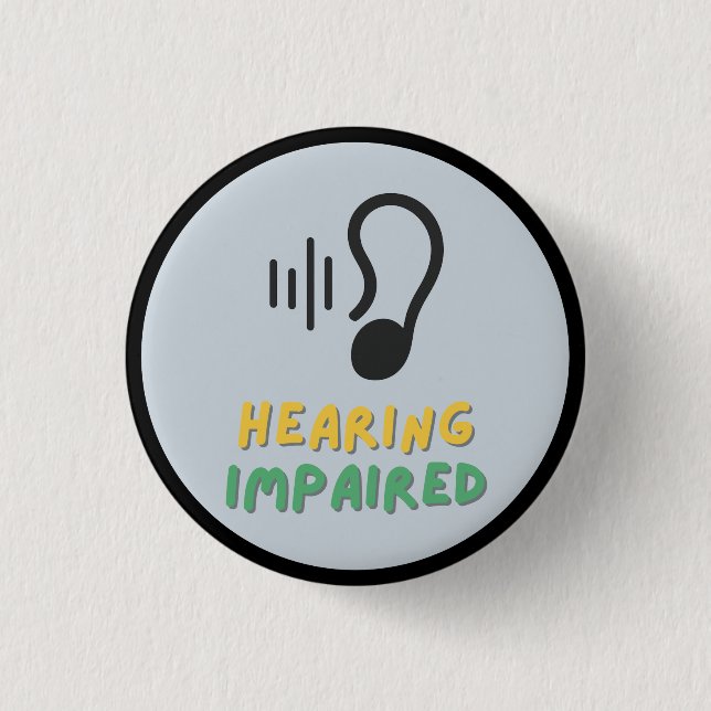 symbol för nedsatt hörsel knapp (Framsida)