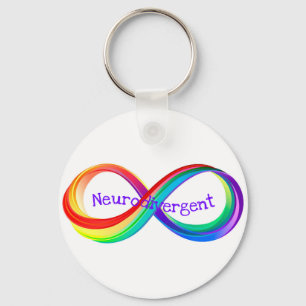 Symbol för neurodivergerande regnbåge nyckelring