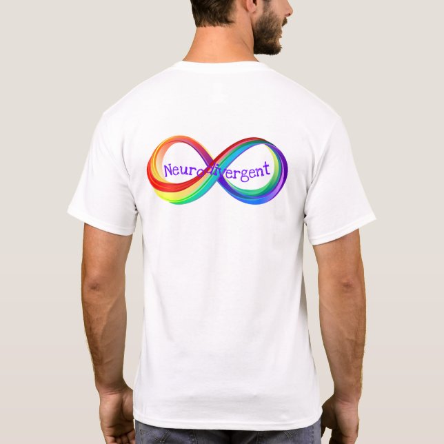 Symbol för neurodivergerande regnbågsinfinitet t shirt (Baksida)