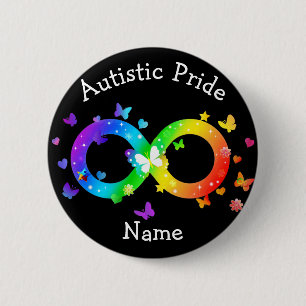 Symbol för oändlighet för det autistiska Pridet Knapp