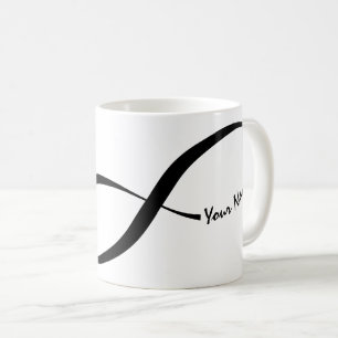 Symbol för oändlighet för eget namn kaffemugg