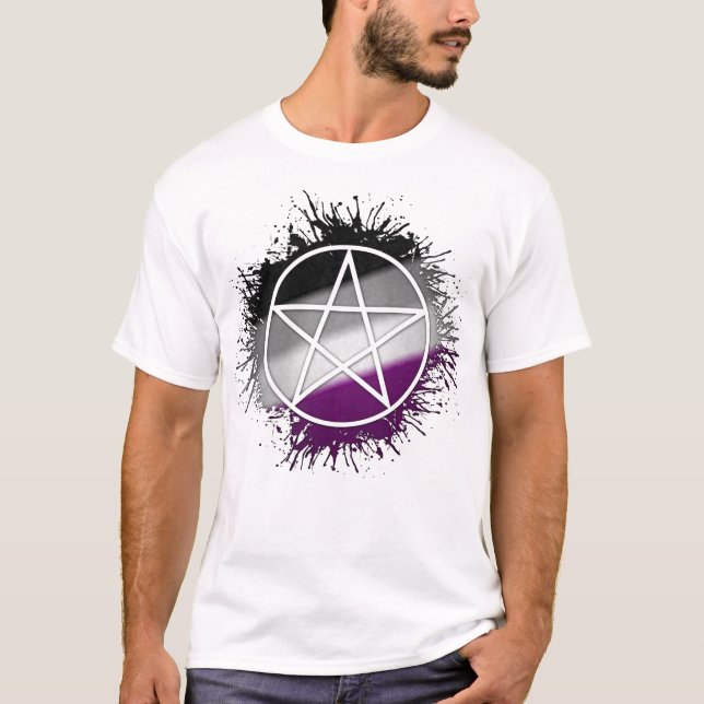 Symbol för Pentacle-Pridet för färgplattor T Shirt (Framsida)