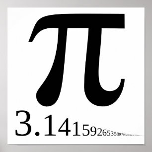 Symbol för "Pi" och 3.14.. Poster