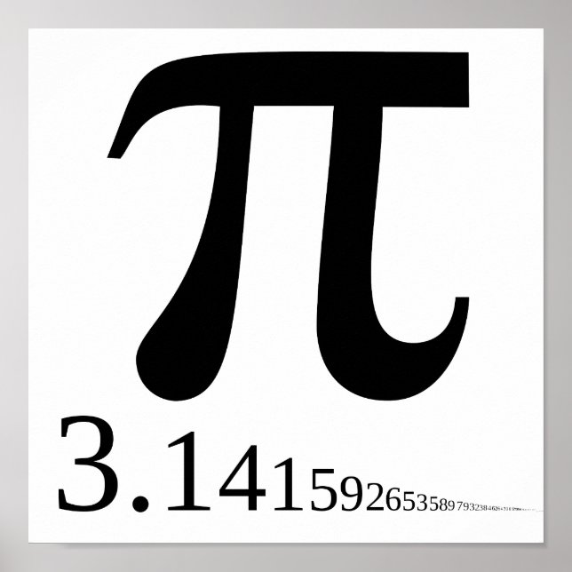 Symbol för "Pi" och 3.14.. Poster (Framsidan)