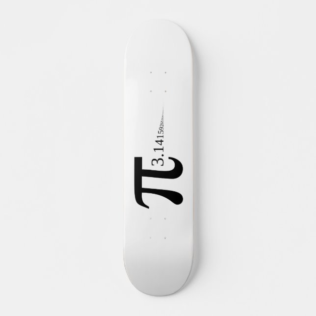 Symbol för "Pi" och 3.14.. Skateboard Bräda 19,5 Cm (Framsida)