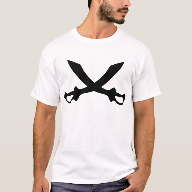symbol för piratsabersvärd t-shirt (Framsida)