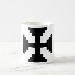 Symbol för Pixel Art Black Kor Kaffemugg