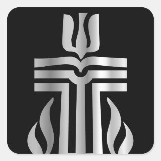 Symbol för Presbyteriansk religion Fyrkantigt Klistermärke