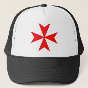 symbol för religion för malta templar riddareRö Truckerkeps