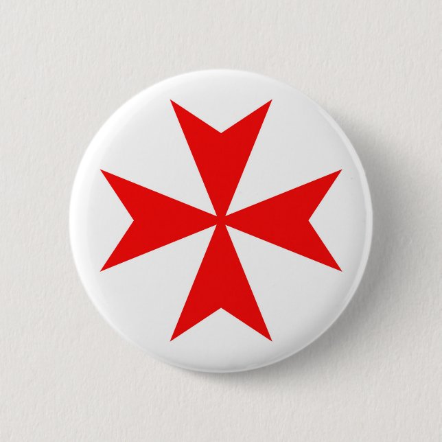 symbol för religion för malta templar riddareRöda Knapp (Framsida)