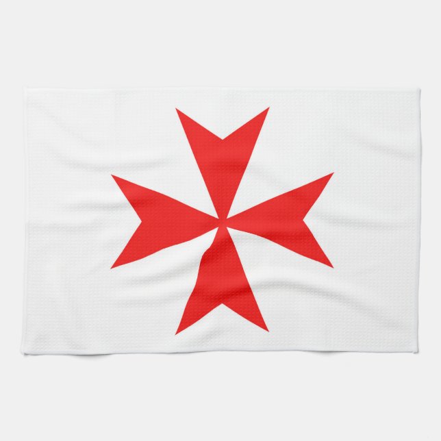 symbol för religion för malta templar riddareRöda Kökshandduk (Horisontell)