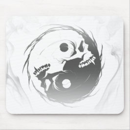 Symbol för religiösa av mörk yin-yang musmatta