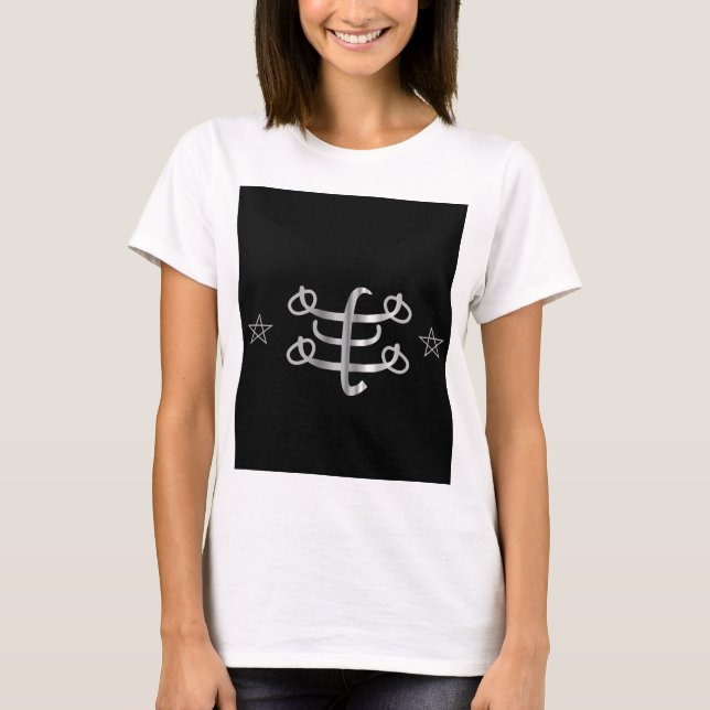 Symbol för Ringstone symbolBahai religiösa T-shirt (Framsida)