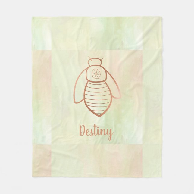 Symbol för Ro Guld Bee Fleecefilt (Framsidan)