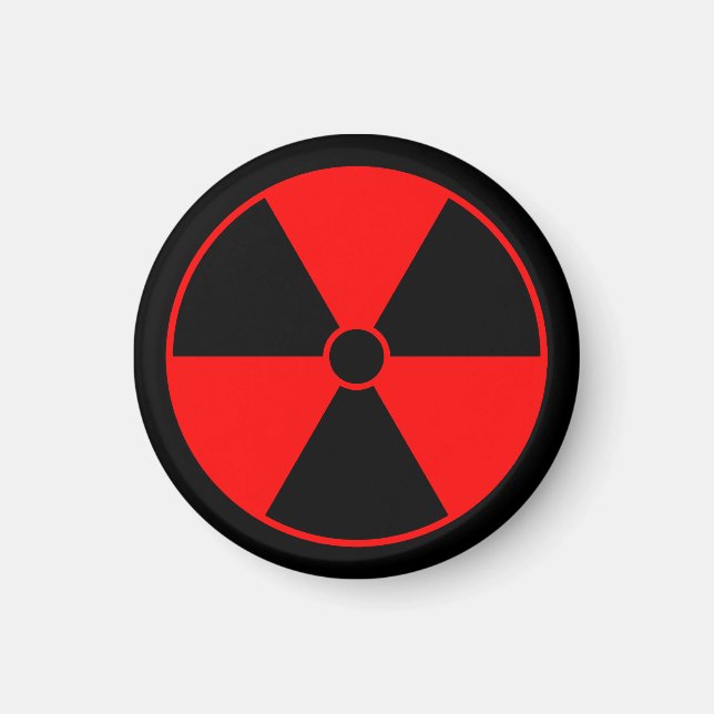 Symbol för röd strålning magnet (Framsidan)