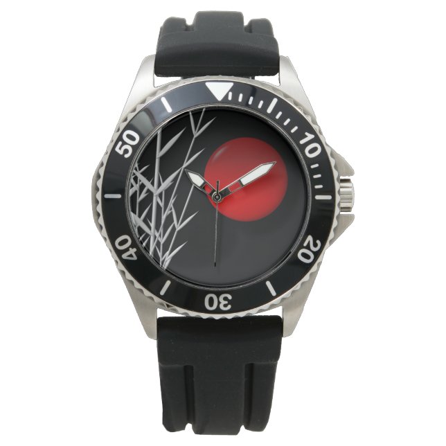 Symbol för röd zen Circle red sol Armbandsur (Framsida)