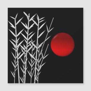 Symbol för röd zen Rund röd sol