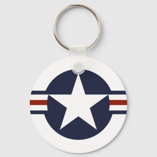 symbol för roundel för United States Amerika Nyckelring