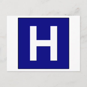 Symbol för sjukhusskylt för medicinska Doktor Vykort