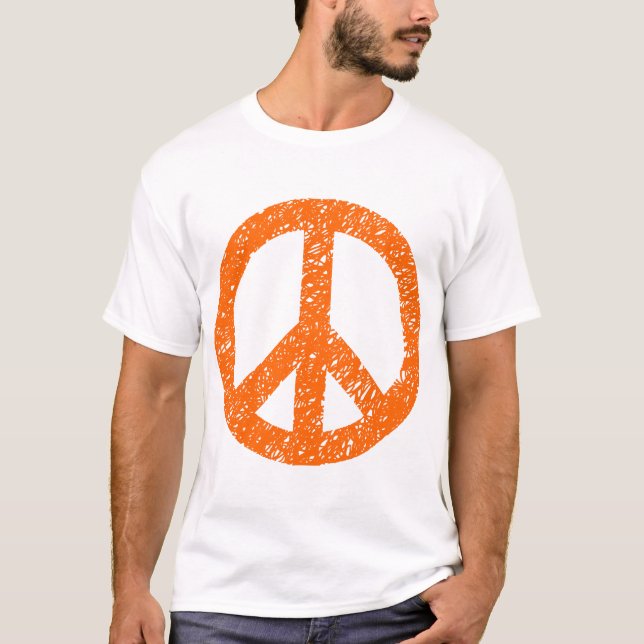 Symbol för skript fred - Orange Tee (Framsida)