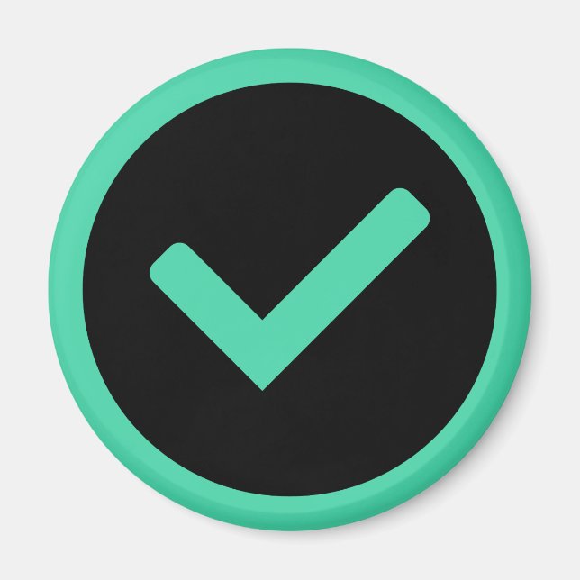 Symbol för Skrivan Markera grönt Magnet (Framsidan)
