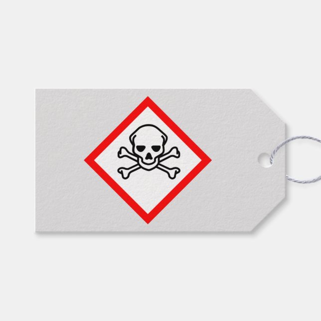  symbol för Skull och korsben Presentetikett (Framsidan (Horisontell))