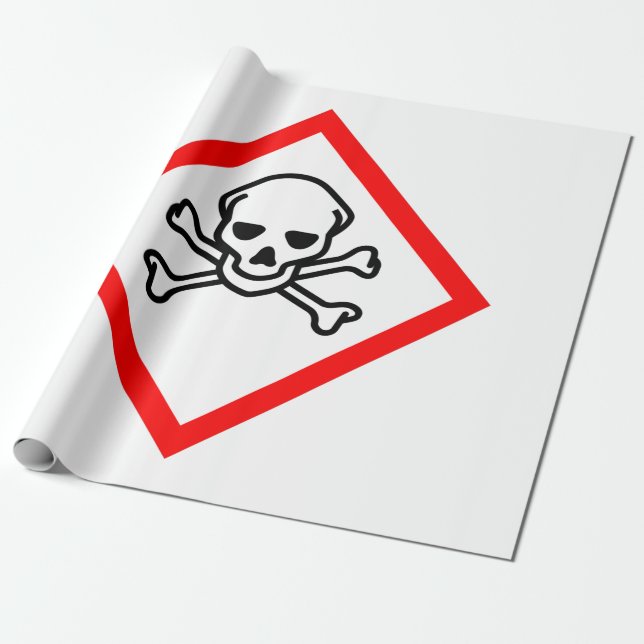  symbol för Skull och korsben Presentpapper (Utrullad)