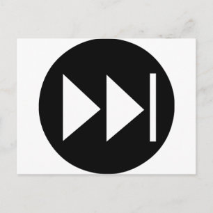 Symbol för snabb framåtriktad knapp vykort