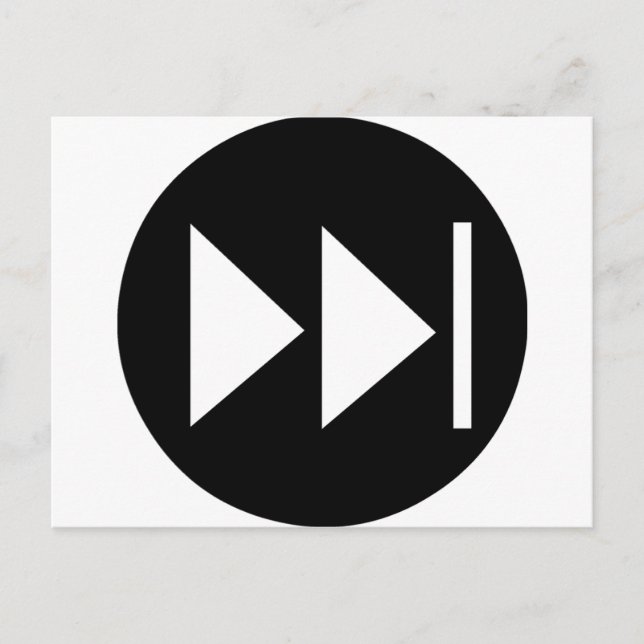 Symbol för snabb framåtriktad knapp vykort (Framsida)