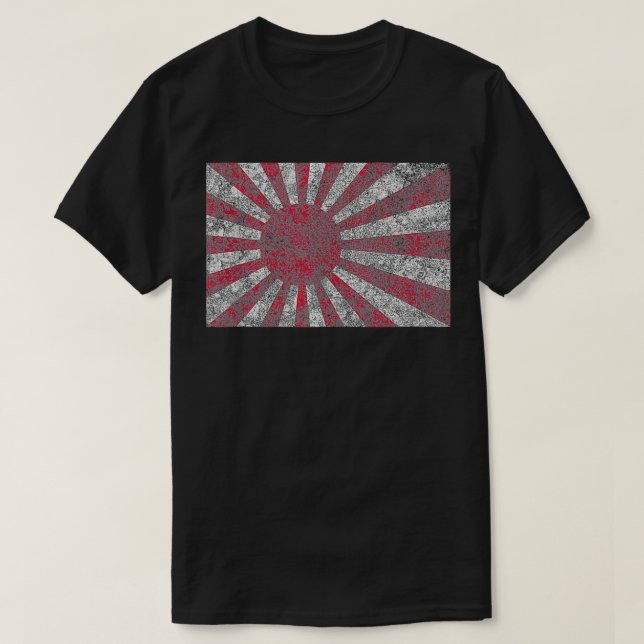 Symbol för Sol Stigning i Japans Flagga Stil  T Shirt (Design framsida)