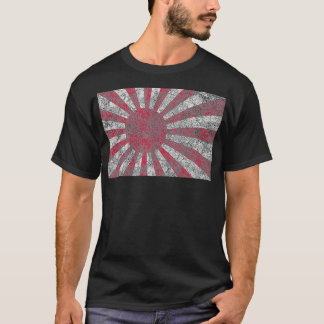Symbol för Sol Stigning i Japans Flagga Stil T Shirt