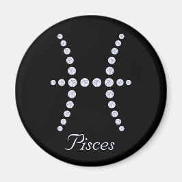 Symbol för Sparkly Diamond Pisces Magnet