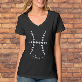Symbol för Sparkly Diamond Pisces T Shirt